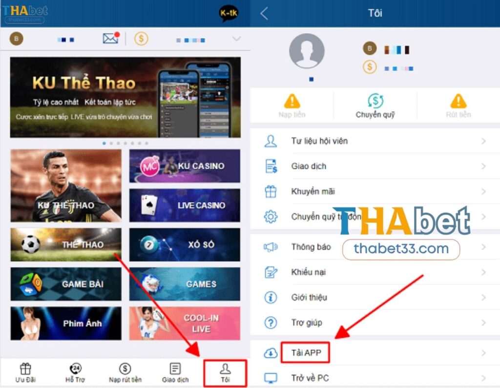 tải app thabet
