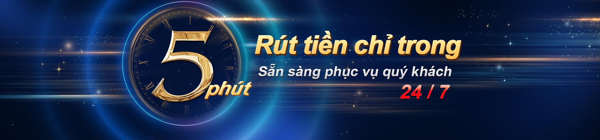 Rút tiền Thabet chỉ 5 phút