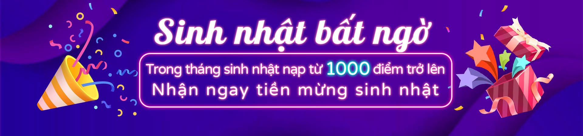 Tặng tiền cho thành viên sinh nhật tại Thabet